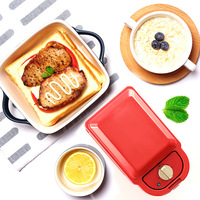 Pembuat Waffle Digital Portabel Elektrik Anti Lengket 600W Dapat Diisi Ulang USB dengan Pengatur Waktu, Alat Dapur Pintar Berbahan Aluminium yang Dapat Diganti