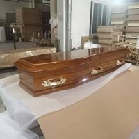 Ataúd de Madera de Alta Calidad Estilo Europeo, Elegante Féretro de Madera
