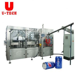 Gassata Soft Drink di Alluminio Barattolo di latta di Riempimento di Tenuta Conserviera Attrezzature Aggraffatura Macchina Linea di Produzione - Product Image 1