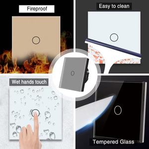 Interruptor de Parede Inteligente WiFi Tipo 86 Padrão UE com Painel de Vidro Temperado, 1 Tomada, Luz Indicadora, Fio Vivo Único, para Casa - Product Image 2