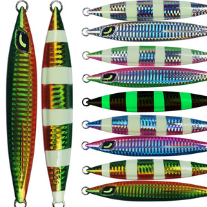 Señuelo de jigging de 130g-150g con peso de plomo para pesca en agua salada de macarela, atún y lubina, que brilla en la oscuridad. - Product Image 1