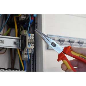 BRILLIANT TOOLS - BT068012 VDE <b>long</b> <b>nosed</b> plier 208 mm - EAN 4042146870532 1000V INSULATED PLIERS AND CUTTERS INSULATED PLIERS - Product Image 4