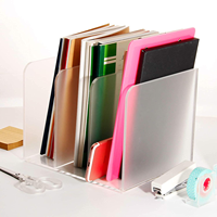 Porte-revues en acrylique transparent, organiseurs de bureau et accessoires, support de livres pour l'organisation du bureau, convient aux formats 9 x 12 pouces