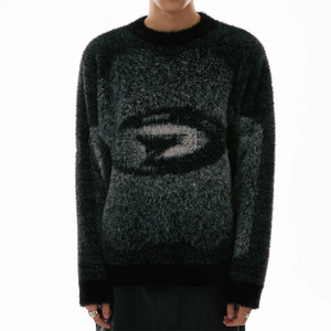 YPY personnalisé hiver Streak Jacquard marque lettre Jacquard Logo col rond pull en tricot pull d'hiver pour hommes fabricants - Product Image 2
