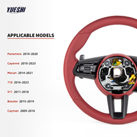 Volant sport en cuir rouge de remplacement personnalisé pour Porsche 718 911 Macan Cayenne Panamera Boxster Cayman