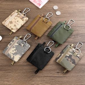 Venta al por mayor al aire libre portátil de utilidad pequeña moneda bolsillo llave tarjeta bolsa cambio monedero táctico billetera con múltiples bolsillos - Product Image 1