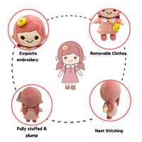 Peluche personnalisée avec vêtements amovibles, peluche au design personnalisé, peluche kawaii, fabricants de peluches personnalisées