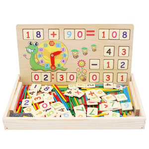 L'enseignement Multi-fonction Montessori Matériel de Calcul Numérique Boîte éducatifs en bois jouets <span class=keywords><strong>mathématiques</strong></span> - Product Image 1