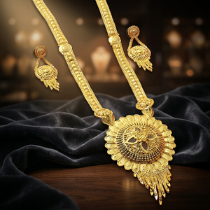 Wholesale Brass 14K 18K 24K Micro Gold Plated Flower Design Women's Wedding <b>Long</b> Fashion <b>Necklaces</b> 24 Inches - Product Image 5