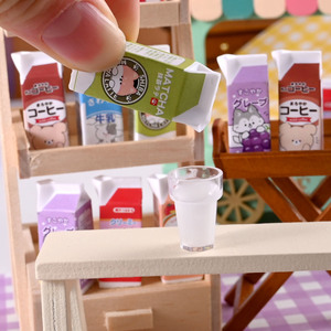 Ciondoli in resina a forma di bottiglia di latte aperta, stile cartone animato giapponese, per fai da te, accessori per miniature, decorazioni per custodie del telefono - Product Image 6