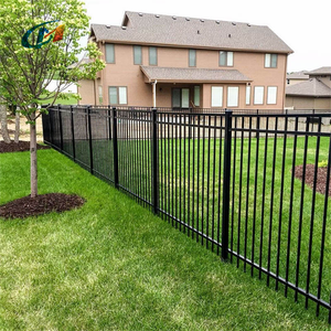 Valla de Acero Galvanizado <span class=keywords><strong>para</strong></span> <span class=keywords><strong>Exteriores</strong></span> Fácil de Instalar, Valla Moderna <span class=keywords><strong>para</strong></span> Jardín, Valla Decorativa de Hierro Forjado y Puertas - Product Image 3