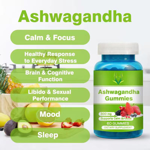 OEM ODM Ashwagandha Gummies Enhanced Vitamin D2 Daily Stress Adaptation Mental Focus for Adults Not for Pregnant Women - Product Image 4
