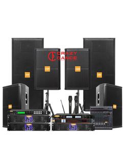 Conjunto de Altavoces para Escenario: Altavoces de Rango Completo Individuales/Dobles de 15 Pulgadas, Ideales para Exteriores, Bodas, Bares, Conferencias, KTV - Product Image 1
