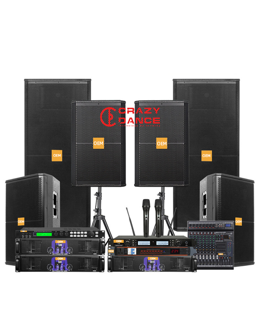 Stage Speaker Set: Single/Dual 15-Inch, Large Outdoor, Wedding, Bar, Conference, KTV Full-Range Speakers