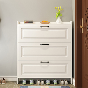 <span class=keywords><strong>Scarpiera</strong></span> moderna in <span class=keywords><strong>legno</strong></span> bianco da 50 paia portaoggetti a 3 strati conveniente per mobili da soggiorno - Product Image 4