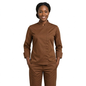 Uniforme de restaurant en coton à manches longues unisexe pour personnel d'hôtel et de bar, vêtements de travail respirants, fourniture du fabricant - Product Image 1