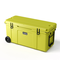 Glacière à roulettes rotomoulée, isotherme, 128QT, conservation de la glace pendant 10 jours, stockage alimentaire thermique en PE, logo personnalisé moderne, pour l'extérieur
