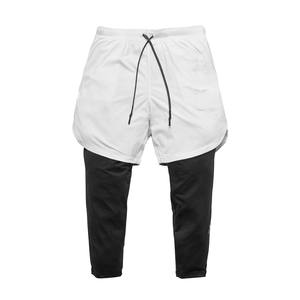 Atmungsaktive 2-in-1-Strumpfhose für Herren, schnell trocknende sportliche Trainings hose - Product Image 3