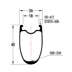 Cerchi per <span class=keywords><strong>bici</strong></span> in carbonio da 20 pollici da <span class=keywords><strong>16</strong></span> a 36 fori ruote per <span class=keywords><strong>bici</strong></span> in carbonio cerchio 451 cerchio per bicicletta in carbonio larghezza 26mm altezza 45mm - Product Image 4