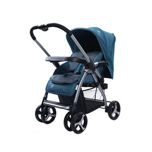 Poussette de voyage pour nouveau-né européenne à poignée réglable, poussette pour bébé sur mesure avec de grandes roues/ - Product Image 4