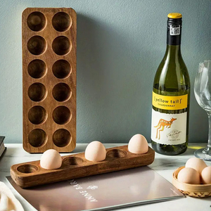 Boîte de rangement moderne <span class=keywords><strong>en</strong></span> <span class=keywords><strong>bois</strong></span> pour œufs-Organisateur de cuisine multi-compartiments pour œufs frais, parfait pour la cuisson <span class=keywords><strong>à</strong></span> domicile - Product Image 5