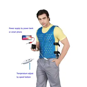 Cooling Vest Men Breathable Temperature Cooling Clothing Man Hot Day Life Vest Outdoor Mens Vests