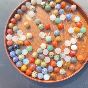 10 viên/túi Hạt cầu nhỏ 16mm pha trộn ngẫu nhiên, đánh bóng, đá thạch anh tự nhiên nhiều màu sắc, hỗ trợ chữa lành luân xa, bán buôn - Product Image 3