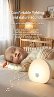 Lámpara Nocturna LED Inteligente con Sensor Táctil, 7 Colores Cambiantes, Recargable por USB, Luz para Lactancia con 10 Sonidos para Dormir