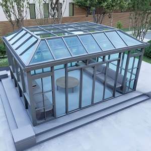 Sunroom en forma de <span class=keywords><strong>L</strong></span> Triple laminado templado <span class=keywords><strong>Solarium</strong></span> Aluminio Sunroom Glass House Sunroom - Product Image 3