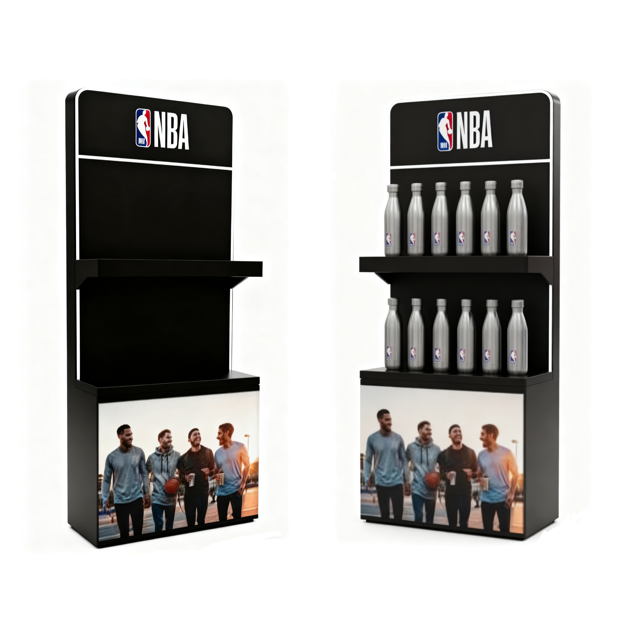 Apache Durable Custom Thermos Bottle Display Stand for Retail Shop Shelves for Supermarket for Sports Store