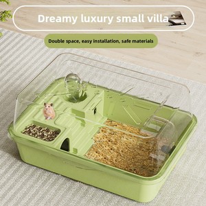 Cage pour <span class=keywords><strong>hamster</strong></span> de luxe, plateau en plastique extra large, cadre en acrylique, installation facile, matériau sûr, fournitures pour animaux de compagnie, livraison directe - Product Image 5