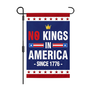 Bandera de Jardín 'No Kings in America' de 12 x 18 Pulgadas, Doble Cara, Poliéster Resistente, Bandera Contra el Odio, Salva <span class=keywords><strong>la</strong></span> <span class=keywords><strong>Democracia</strong></span> - Product Image 1