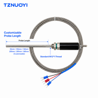 Thermocouple PT100 avec gaine en acier inoxydable, plage 0-400°C, étanche IP65, résistant aux hautes températures, industriel, OEM ODM