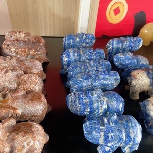 Vente en gros de sculptures artisanales en cristal de quartz de guérison, améthyste rose naturelle, citrine, <span class=keywords><strong>onyx</strong></span> bleu, pour la décoration - Product Image 4