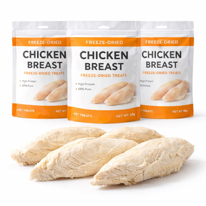 Friandises pour animaux <span class=keywords><strong>de</strong></span> compagnie lyophilisées au poulet, au bœuf et au saumon, vente en gros, fabricant OEM, Chine, en vrac - Product Image 1