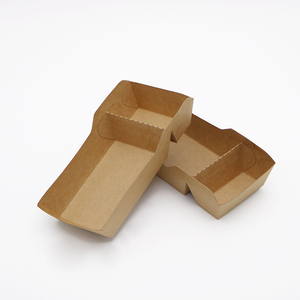 Boîte à lunch jetable biodégradable, ml plateau jetable en pâte de papier à 2 compartiments pour le poulet frit - Product Image 1
