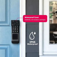 Cerradura Inteligente Eléctrica para Puerta de Madera TYSH con Control por Aplicación Tuya, Impermeable, con WiFi, para Exteriores, con Huella Dactilar y Llave Inteligente