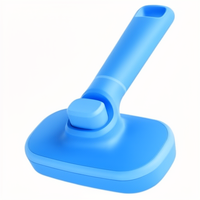 Brosse portable autonettoyante en ABS pour chiens et chats, peigne à élimination des poils en un clic avec embouts sphériques, sûre, douce et pratique