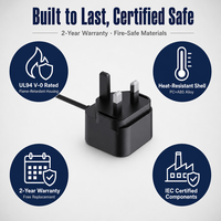 Ac Dc 5V 1a 2a 3a 4a 5a Adaptateur d'alimentation 5V 2000ma 3000ma 2.4a 1.5a 2.1a Adaptateur secteur pour Type c Uk Usa Eu kc Amp