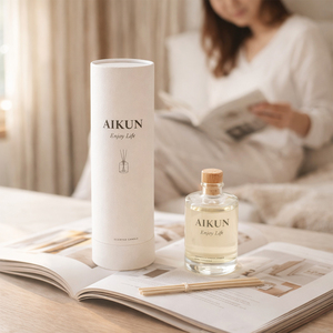 Diffuseur de parfum portable Aikun, coffret cadeau avec emballage cylindrique compact et flacon en verre pour les voyages, les cadeaux et la vente au détail - Product Image 1