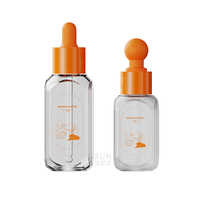 Único cuadrado 30ml 50ml blanco negro rectángulo PETG plástico loción suero cuentagotas botella para líquido