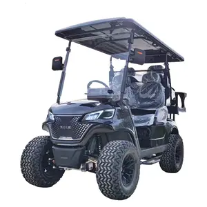 Stock 4 posti parabrezza pieghevole 72V batteria al litio elettrico golf cart terreno accidentato 4 posti off road golf cart
