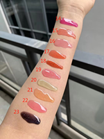 Nouvelle tendance blanc Tube paillettes lèvres repulpant huile couleur changeante lèvres repulpant brillant nourrissant hydratant soin des lèvres boîte rose