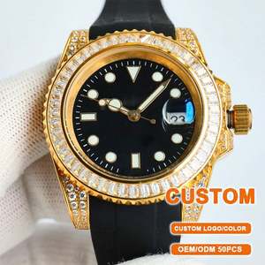 Relojes de Pulsera de Lujo para Hombre, con Moissanita, Mecánicos Automáticos, de Oro, Diseño de Moda, de Alta Calidad, Personalizados al por Mayor - Product Image 1