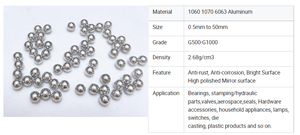 Bola de aluminio sólido pulido de 17.3 mm (17.27 mm, calibre .68) de bajo precio para máquina de bolas de pintura - Product Image 2
