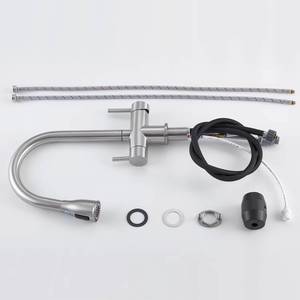 3 Way Kitchen Sink Tap 304 Stainless Steel Drinking Water Faucet With <b>Pull</b> Out Spray - Product Image 6