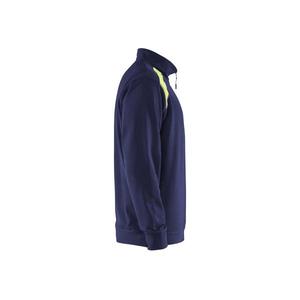 BLAKLADER - 3353115889334XL Sudadera de 2 tonos con media cremallera Azul marino/Amarillo-EAN 7330509597095 WORK HOODIES - Product Image 3