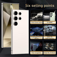 Smartphones S25 Ultra 5G Double SIM Téléphone Portable 16 Go + 1 To HD Deca Core Version Globale Android 14 LTE Écran LCD 2K