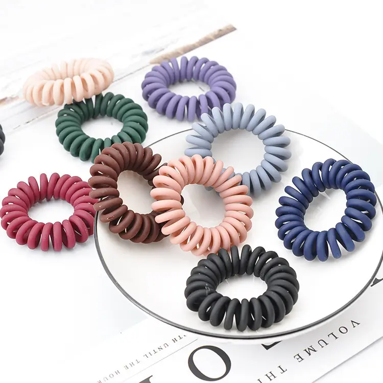 Medium Matte Spiraled Hair Band Hair Tie