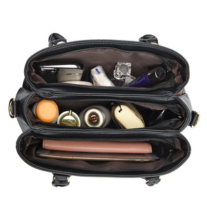 New Design Color Contrast Hand <b>Soft</b> PU <b>Leather</b> Large Capacity Single Shoulder Lady <b>Bags</b> Women Luxury Pu Handbags for Women - Product Image 5